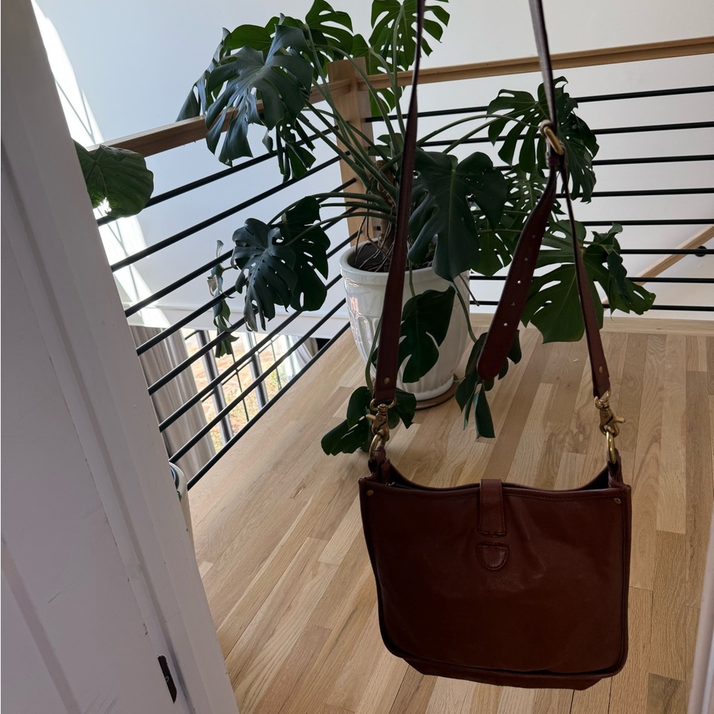 Frye Brown Leather Campus Madison Shoulder Bag - Picture 3 of 4